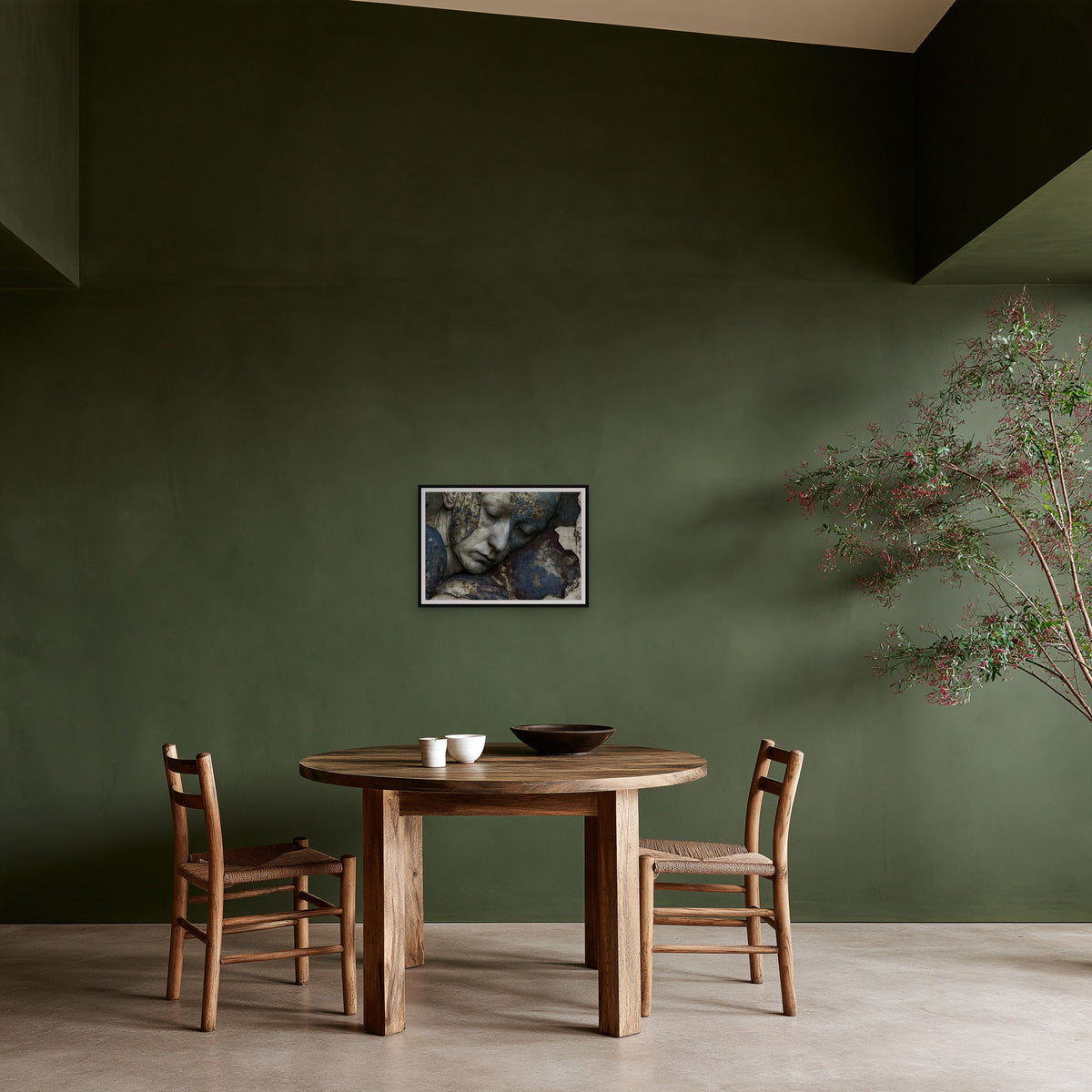Consensus — the A2 print hung on a wall, frame not included
