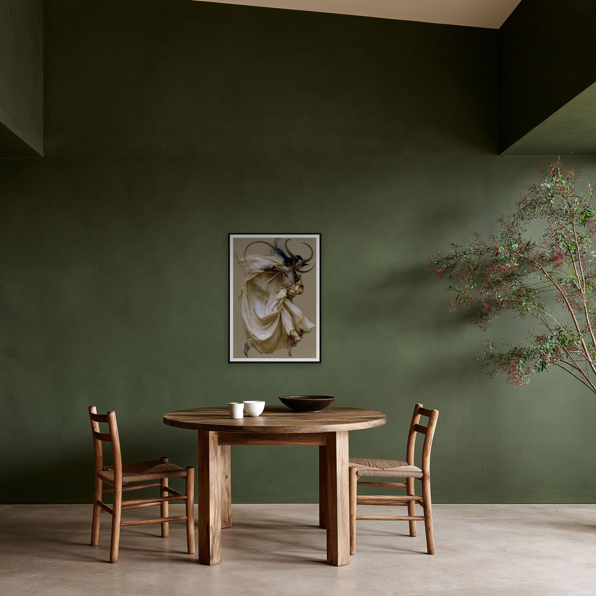 Jeté — the A1 print hung on a wall, frame not included