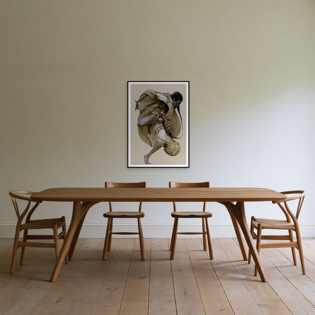 Relevé — the A0 print hung on a wall, frame not included