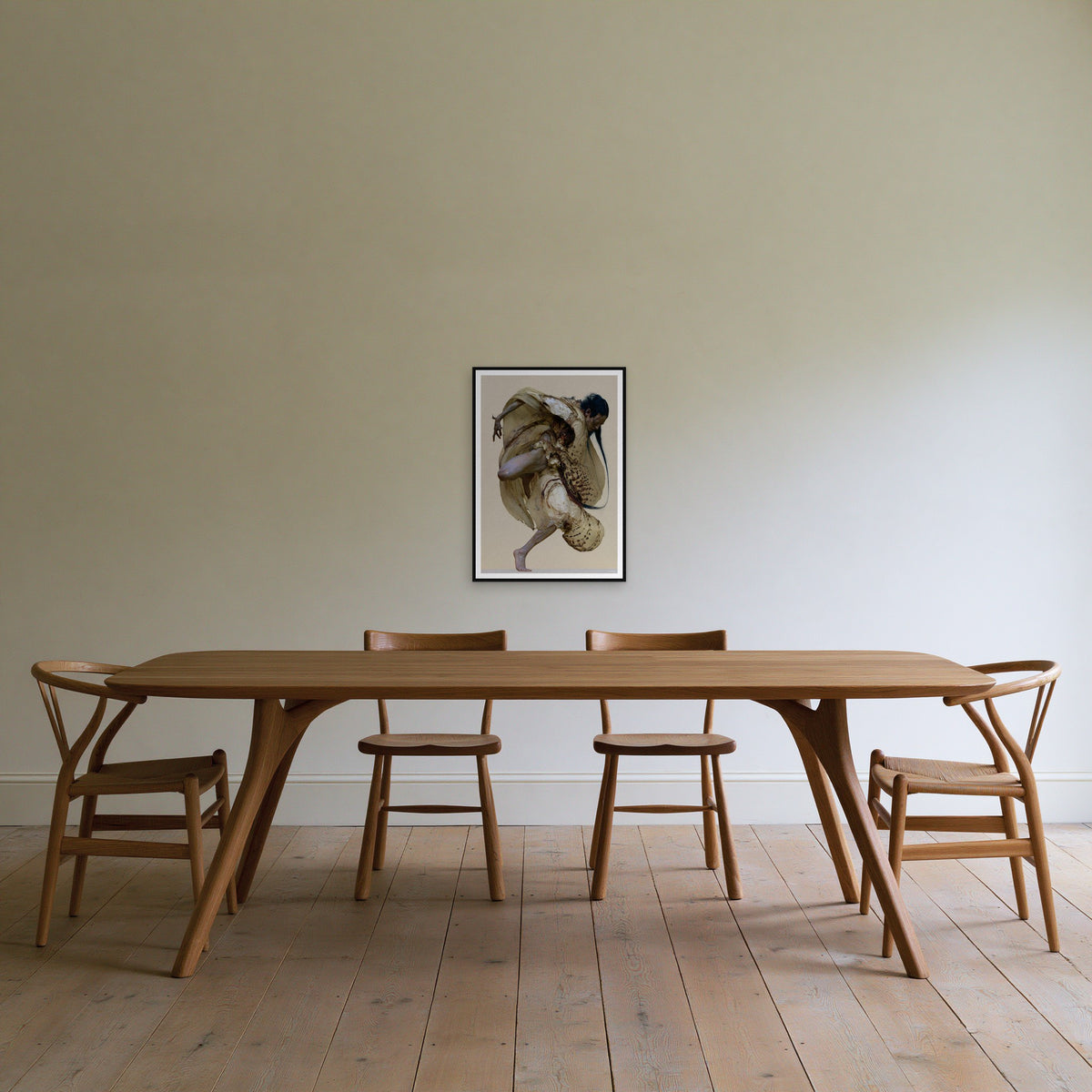 Relevé — the A1 print hung on a wall, frame not included