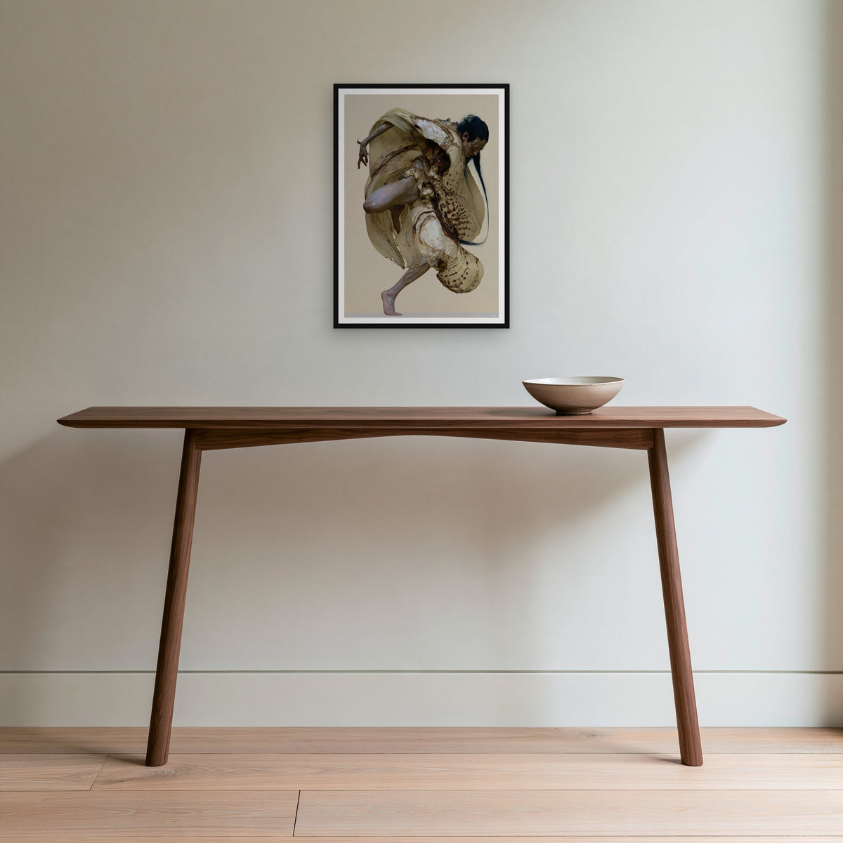 Relevé — the A2 print hung on a wall, frame not included